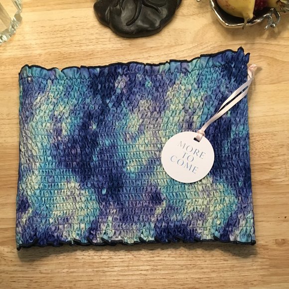 MORE TO COME Savannah Crop Top in Blue Multi Color Size Medium - Picture 4 of 6